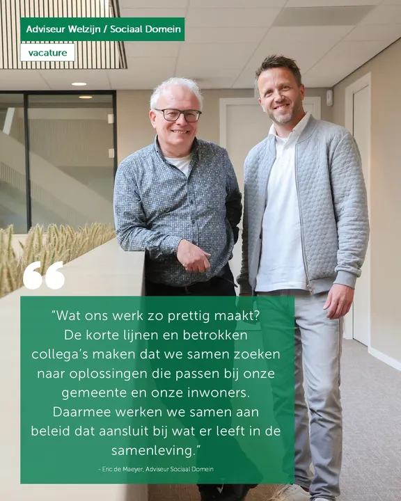2 adviseurs Sociaal Domein