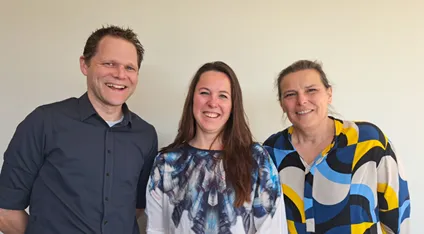 Foto van links naar rechts; Bram Jacobs, Meggie van der Poel en José Toonen